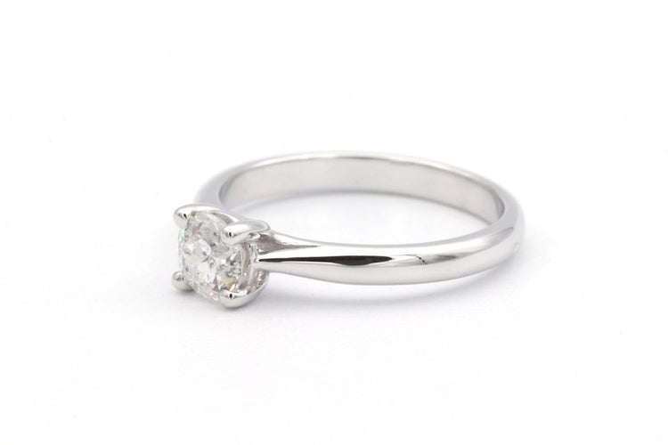 Bague 52 Solitaire contemporain - Bague en or blanc et diamant 58 Facettes 23064