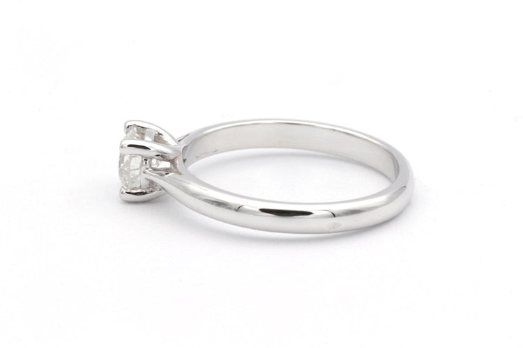 Bague 52 Solitaire contemporain - Bague en or blanc et diamant 58 Facettes 23064