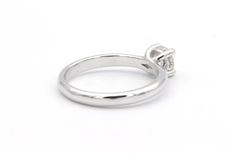 Bague 52 Solitaire contemporain - Bague en or blanc et diamant 58 Facettes 23064