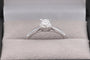 Bague 52 Solitaire contemporain - Bague en or blanc et diamant 58 Facettes 23064