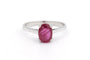 52 Bague contemporaine en or blanc 18 carats et rubis 58 Facettes 19408