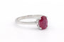 Bague 52 Bague contemporaine en or blanc 18 carats et rubis 58 Facettes 19408
