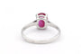 Bague 52 Bague contemporaine en or blanc 18 carats et rubis 58 Facettes 19408