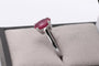 Bague 52 Bague contemporaine en or blanc 18 carats et rubis 58 Facettes 19408
