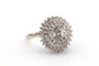 53 Bague années 70 en or blanc 18 carats et diamants 58 Facettes 22906