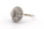 53 Bague années 70 en or blanc 18 carats et diamants 58 Facettes 22906