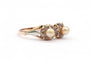 Bague 51 Art Déco - Bague en or jaune et blanc, perles fines et diamants 58 Facettes 18911
