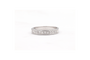 Bague 54 Alliance demi-américaine en or blanc 18 carats et diamants princesse 58 Facettes 19364