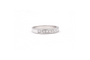 54 Alliance demi-américaine en or blanc 18 carats et diamants princesse 58 Facettes 19364