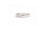 Bague 54 Alliance demi-américaine en or blanc 18 carats et diamants princesse 58 Facettes 19364