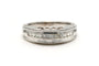 Bague 53 Bague contemporaine en or blanc 18 carats et diamants baguette 58 Facettes 19457