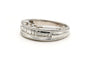 Bague 53 Bague contemporaine en or blanc 18 carats et diamants baguette 58 Facettes 19457