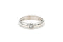 Bague 53 Solitaire contemporain - Bague en or blanc 18 carats avec diamant de 0,13 ct 58 Facettes 19664