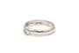 Bague 53 Solitaire contemporain - Bague en or blanc 18 carats avec diamant de 0,13 ct 58 Facettes 19664