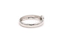 Bague 53 Solitaire contemporain - Bague en or blanc 18 carats avec diamant de 0,13 ct 58 Facettes 19664