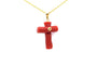 Pendentif Pendentif contemporain en or jaune 18 carats avec corail 58 Facettes 19259