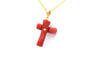 Pendentif Pendentif contemporain en or jaune 18 carats avec corail 58 Facettes 19259