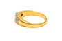 58 Bague contemporaine en or jaune et blanc 18 carats et diamants 58 Facettes B647