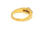 58 Bague contemporaine en or jaune et blanc 18 carats et diamants 58 Facettes B647