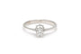 Bague 52 Bague contemporaine en or blanc 18 carats et diamant 58 Facettes 19786