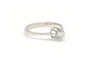 Bague 52 Bague contemporaine en or blanc 18 carats et diamant 58 Facettes 19786