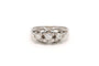 53 Art Déco - Bague en or blanc 18 carats et diamants 58 Facettes 20428