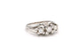 Bague 53 Art Déco - Bague en or blanc 18 carats et diamants 58 Facettes 20428