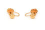 Boucles d'oreilles contemporaines en or jaune 14 carats et corail 58 Facettes 20547