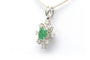 Pendentif Pendentif contemporain en or blanc 18 carats, émeraude et diamants 58 Facettes 20665