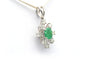 Pendentif Pendentif contemporain en or blanc 18 carats, émeraude et diamants 58 Facettes 20665
