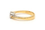 Bague 55 Bague contemporaine en or jaune et blanc 18 carats et diamant 58 Facettes 20975