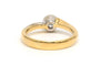Bague 55 Bague contemporaine en or jaune et blanc 18 carats et diamant 58 Facettes 20975