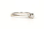Bague 49 Solitaire contemporain en or blanc 18 carats avec diamant taille brillant 58 Facettes 21205