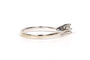Bague 49 Solitaire contemporain en or blanc 18 carats avec diamant taille brillant 58 Facettes 21205