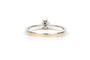 Bague 49 Solitaire contemporain en or blanc 18 carats avec diamant taille brillant 58 Facettes 21205