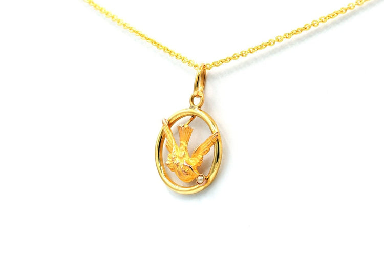 Pendentif Napoléon III - Pendentif en or jaune et perle 58 Facettes B431