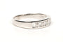 Bague 56 Alliance demi-américaine en or blanc et diamants 58 Facettes 19361