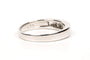 Bague 56 Alliance demi-américaine en or blanc et diamants 58 Facettes 19361