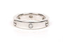 Bague 49 Bague contemporaine en or blanc 18 carats, diamants taille brillant (environ 0,12 ct) 58 Facettes B415