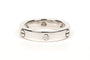 Bague 49 Bague contemporaine en or blanc 18 carats, diamants taille brillant (environ 0,12 ct) 58 Facettes B415