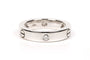 Bague 49 Bague contemporaine en or blanc 18 carats, diamants taille brillant (environ 0,12 ct) 58 Facettes B415