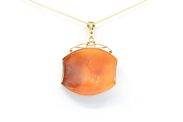 Pendentif Pendentif Art Nouveau en or jaune 18 carats avec camée en coquillage 58 Facettes 21524
