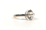 Bague 53 Bague Art déco en or blanc 18 carats, diamant taille rose 58 Facettes B446