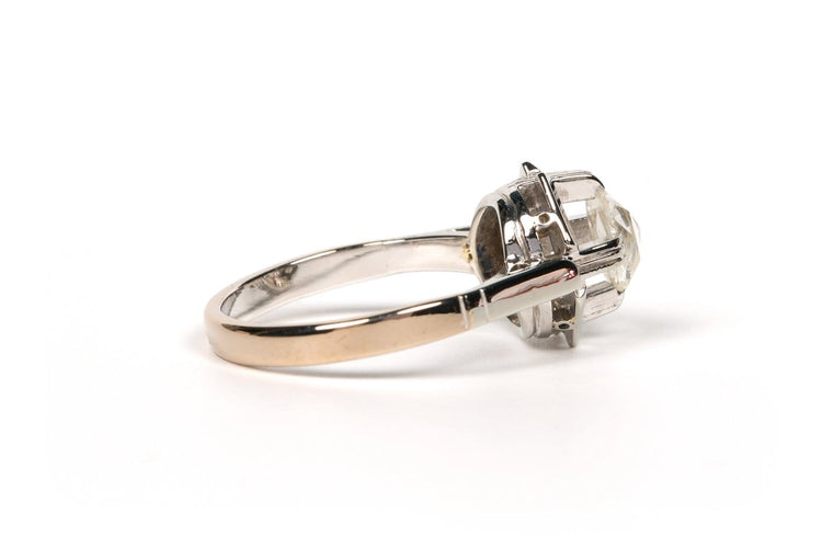 Bague 53 Bague Art déco en or blanc 18 carats, diamant taille rose 58 Facettes B446