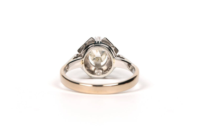 Bague 53 Bague Art déco en or blanc 18 carats, diamant taille rose 58 Facettes B446