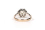 Bague 53 Bague Art déco en or blanc 18 carats, diamant taille rose 58 Facettes B446