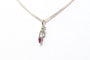 Pendentif Pendentif contemporain en or blanc, rubis et diamants 58 Facettes 21071