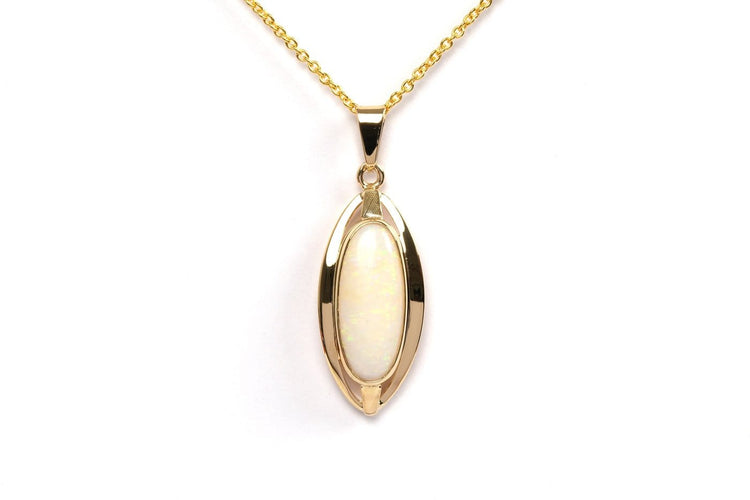 Pendentif Pendentif des années 70 en or jaune 18 carats avec opale 58 Facettes 21735