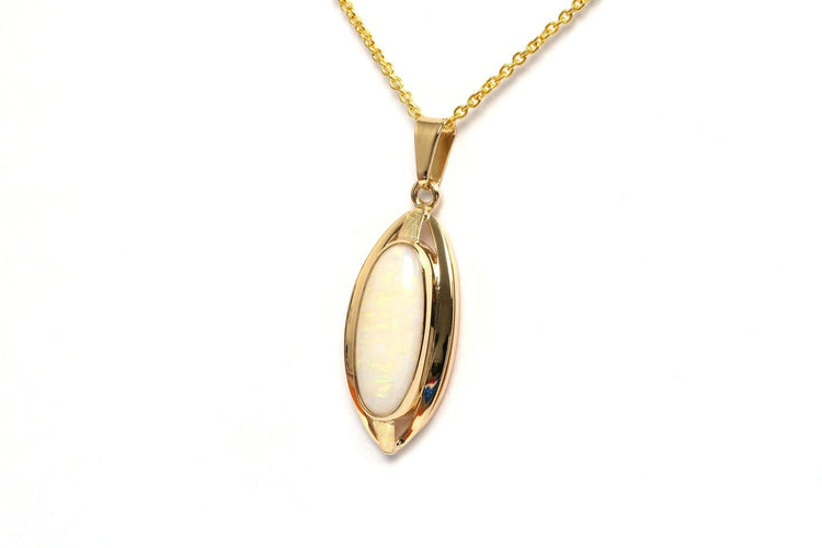 Pendentif Pendentif des années 70 en or jaune 18 carats avec opale 58 Facettes 21735