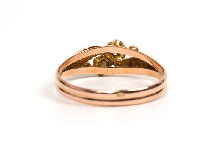 Bague 61 Art Déco - Bague en or jaune 18 carats et perles 58 Facettes B468